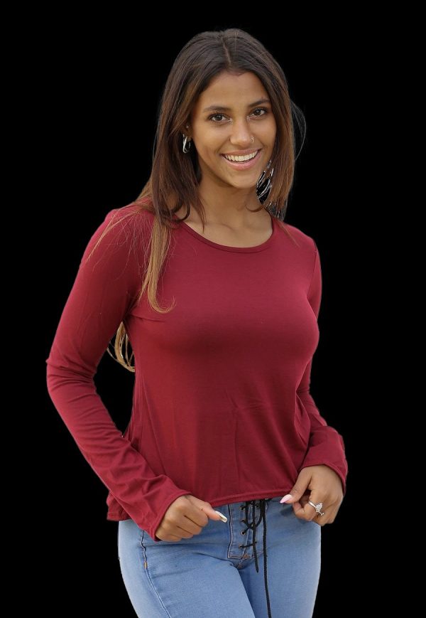 POLERA BURDEO CON ESPALDA DESCUBIERTA